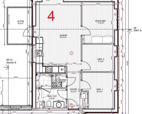 4 værelses lejlighed i Give