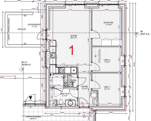 4 værelses lejlighed i Give