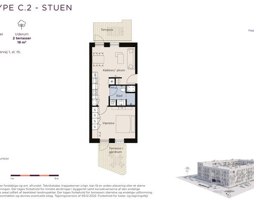 Moderne 2-værelses lejlighed i Ballerup