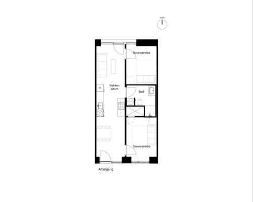 3 værelses lejlighed i København S