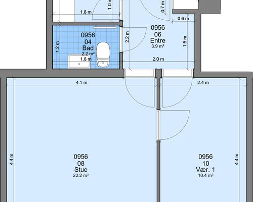 2 værelses lejlighed i Randers