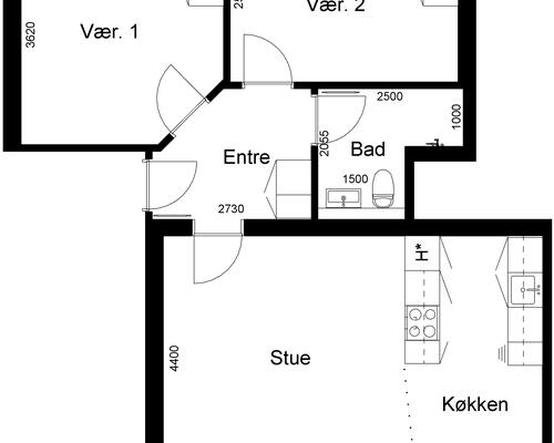 3 værelses lejlighed i Gram