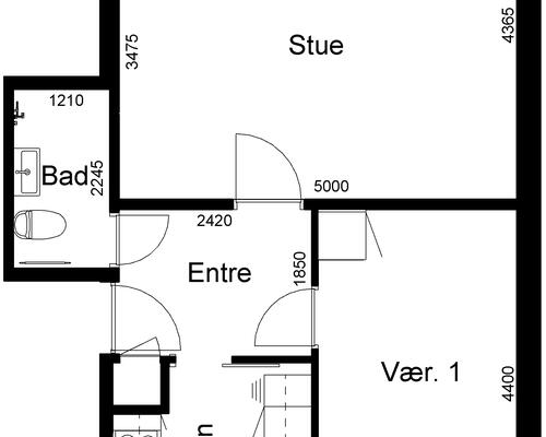 2 værelses lejlighed i Gram