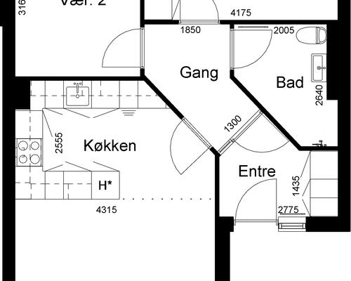 3 værelses lejlighed i Skanderborg