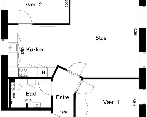 3 værelses lejlighed i Nørre Aaby