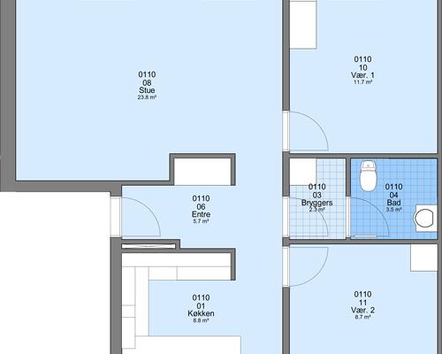 3 værelses lejlighed i Thisted