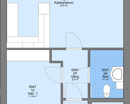 2 værelses hus i Vesløs