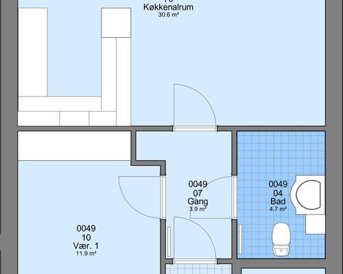 2 værelses hus i Vesløs