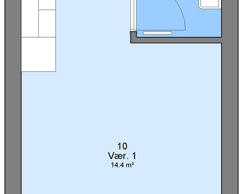 1 værelses lejlighed i Bramming