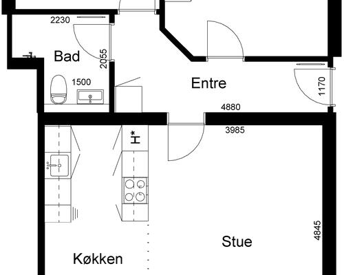 3 værelses lejlighed i Gram