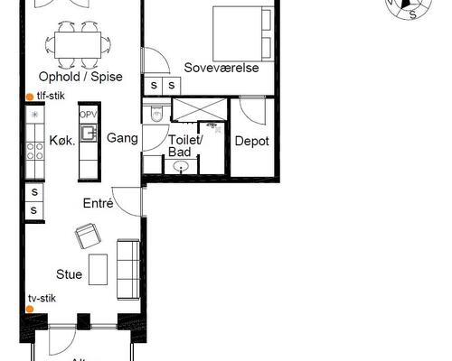 2 værelses lejlighed i København Ø