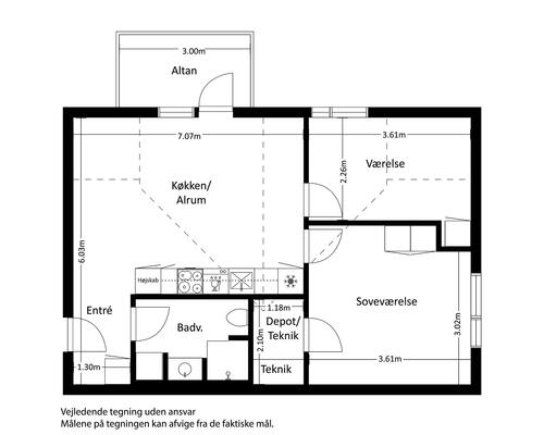 3 værelses lejlighed i Vejle