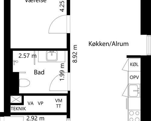 2 værelses lejlighed i Odder