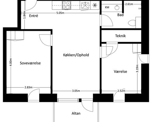 3 værelses lejlighed i Risskov