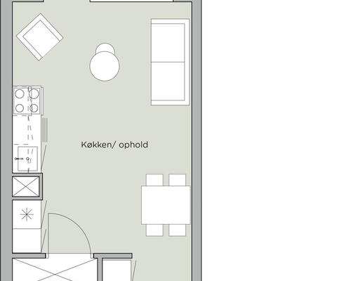 1 værelses lejlighed i Aalborg