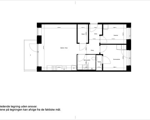 3 værelses lejlighed i Glostrup