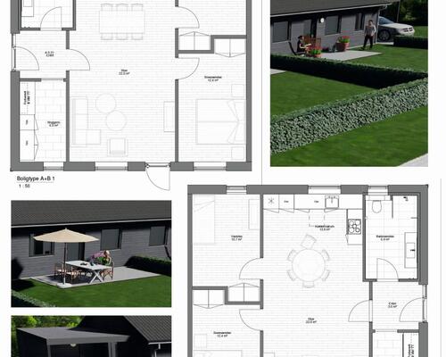 3 værelses hus i Aars