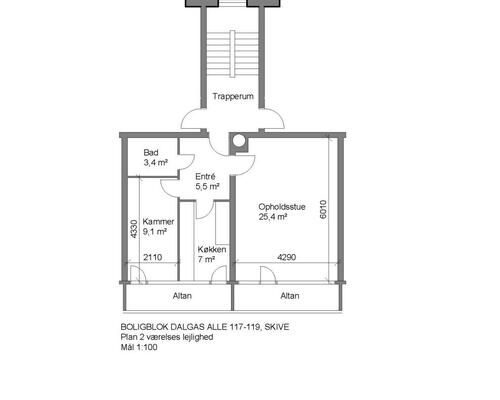 2 værelses lejlighed i Skive