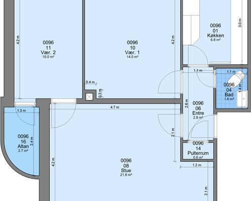 3 værelses lejlighed i Randers