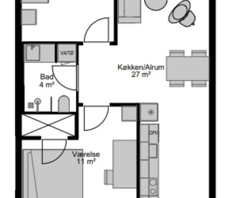 3 værelses lejlighed i Aalborg