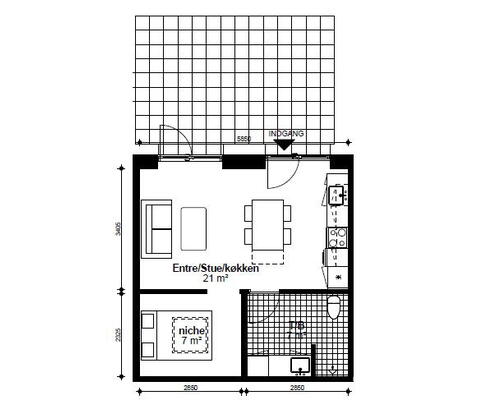 2 værelses lejlighed i Greve