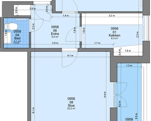 2 værelses lejlighed i Randers