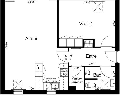 2 værelses hus i Aabenraa