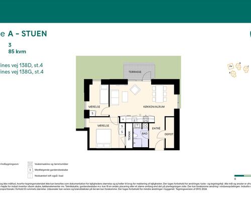 3 værelses lejlighed i Birkerød