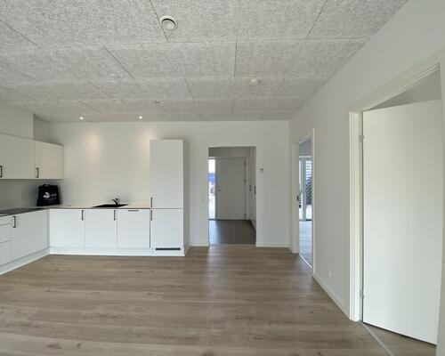 Nybygget dobbelthus med carport og have