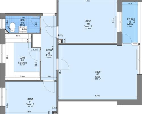 3 værelses lejlighed i Randers NV