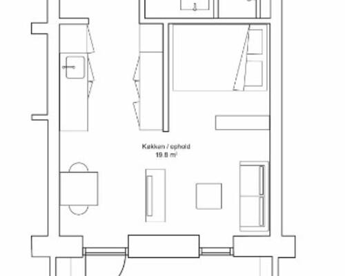 1 værelses lejlighed i Risskov