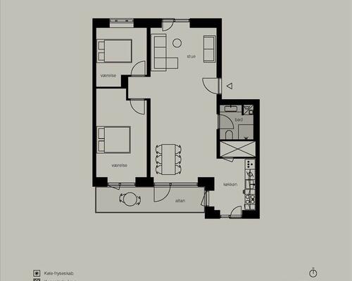 3 værelses lejlighed i København Ø