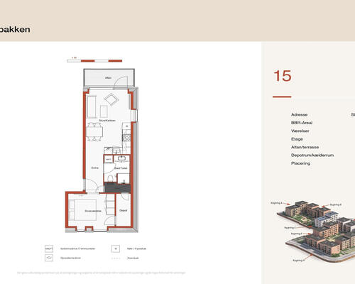 2 værelses lejlighed i Hedehusene
