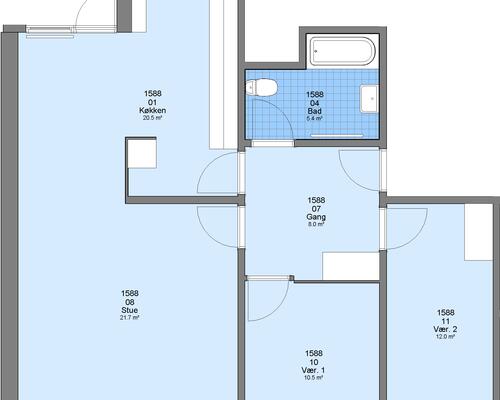 4 værelses lejlighed i Esbjerg Ø