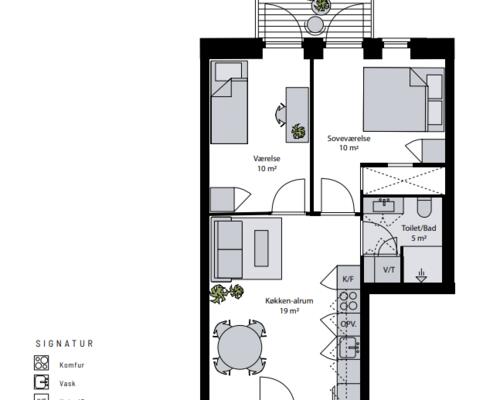 3 værelses lejlighed i Risskov