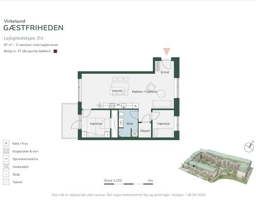 3 værelses lejlighed i Albertslund