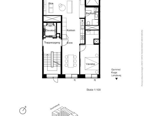 2 værelses lejlighed i Valby