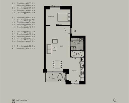 2 værelses lejlighed i København Ø