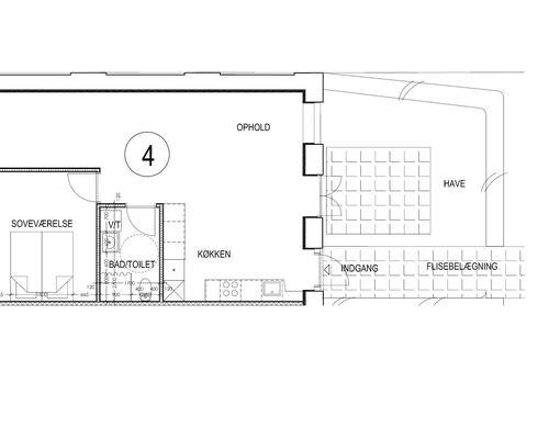 Hyggelig 2'værelses lejlighed med lille østvendt have