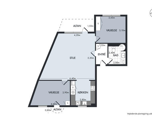 3 værelses lejlighed i Aalborg