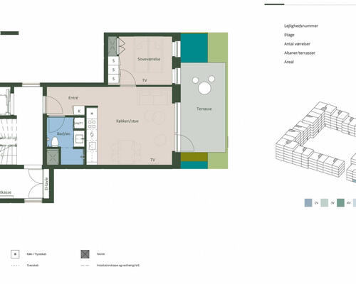 2 værelses lejlighed i Hedehusene