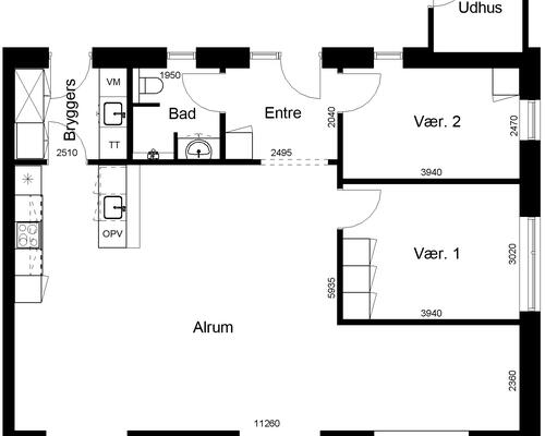 3 værelses hus i Ryslinge