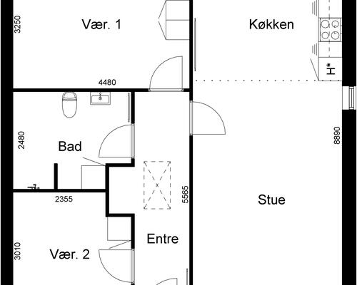 3 værelses hus i Ulstrup