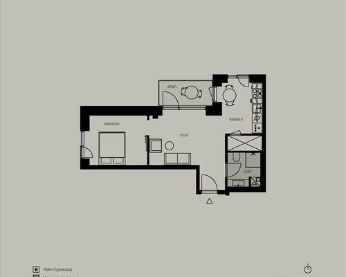 2 værelses lejlighed i København Ø