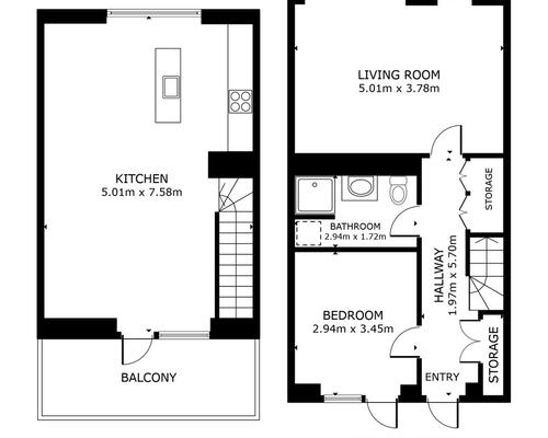 3-værelses bolig i 2 plan med altan!