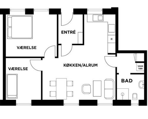 3 værelses lejlighed i Ikast