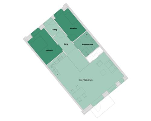 3 værelses lejlighed i Viborg