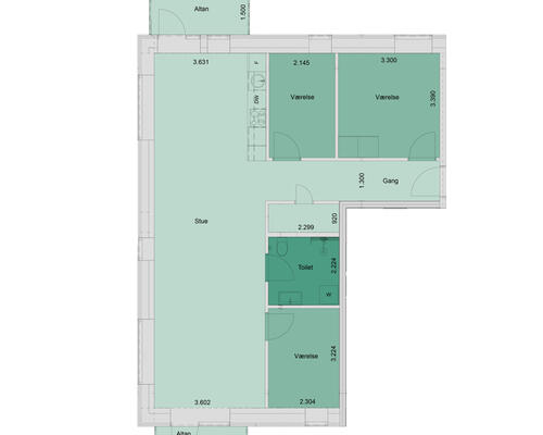 4 værelses lejlighed i Viborg