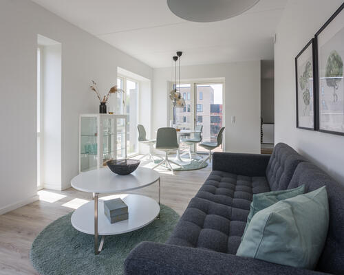 Kvalitets 3-værelses lejlighed med fantastisk altan på Eternitten