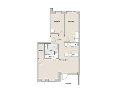 3 værelses lejlighed i Kirkebjerg Parken